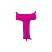13in Air-Filled Bright Pink Letter Balloon (T)